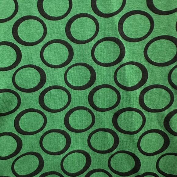 Roaman's Women's Large Green Shirt Dress‎ Modern Circle Design Casual Summer - Picture 4 of 9